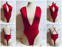 Load image into Gallery viewer, Red Bodysuit/ swimsuit